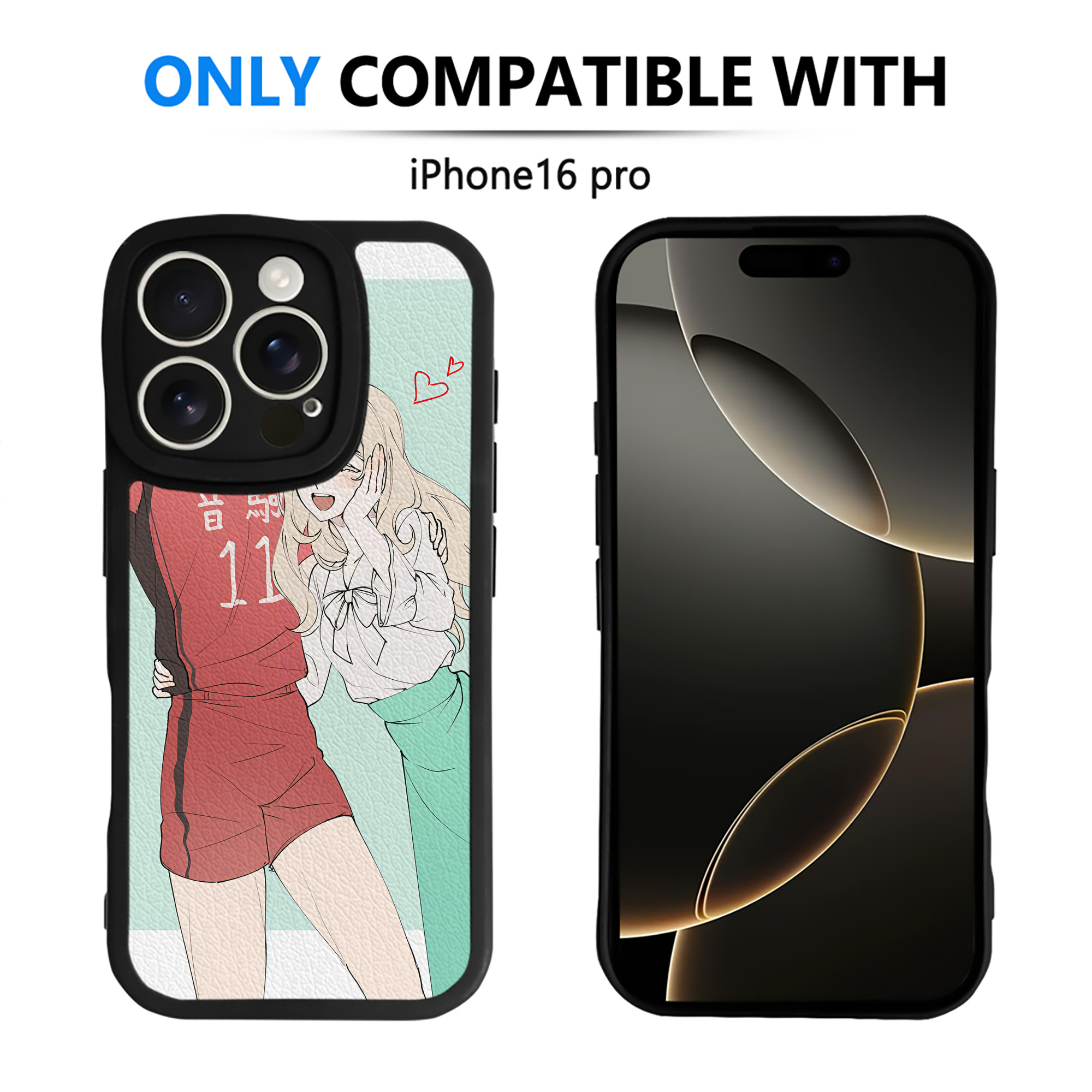（画像用） ハイキュー!! Haikyu!! 【iPhone 16シリーズ対応】シリコンスマホケース（レザー調） 材質：シリコン